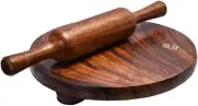 Round Board Wooden Serving Chakla Chapati Perfect For Making Chappati Home