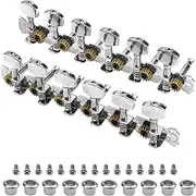 Yootones 12 String Guitar Metal Tuning Pegs Machine Heads Tuning Keys 6R6L Tuners 1:14 Compatible with 12 String Acoustic Guitars Chrome Plated