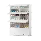 7-Tier Portable Shoe Rack Stackable Storage Organizer Cabinet Wardrobe White