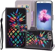Huawei P Smart Case, Newest Color Patterns Durable Full-Body Protection Flip PU Leather Wallet Case Cover for Huawei P Smart