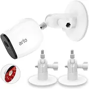 [HOLACA] Screwless Wall Mount Kit for Arlo 5s Arlo Pro 4 Arlo Pro 3 Ring Cam Wyze Cam Outdoor Camera eufyCam, Easy to Install, No Tools Needed, No Mess, No Drilling, Strong Adhesive Mount,2PACK