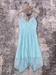 New Uniqlo :C Dress Large Womens Clare Waight Keller Pleated Camisole Midi Blue
