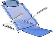 AFXGUSD Floor Chair with Back Support, Sit-up Backrest, Foldable, for Seniors, with Armrests, Bed Backrest, Blue, as described