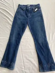 NWT Citizens of Humanity Demy Cropped Flare Stretch Jeans Gleams Size 27 New