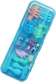 KALLORY Ergonomic Writing Aid Grip Double Fingers Posture Corrector for Comfortable Tpr Material for Teaching Proper Pen Holding for Preschool and Early Learners
