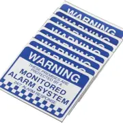 Warning Security Stickers 6x Alarm System Monitored 100mm x 80mm