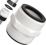 Pool Hose Connector - Pool Split Hose Connector with 2 L Gasket Rings | Skimmer Plumbing Connection, Waterproof Hose Coupling Adapter for Ground Pool, Swimming Pool