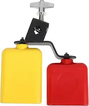 HYTROVE Portable Music Education Tool Plastic High/low Tones Bell Jam Block and Cowbell Set