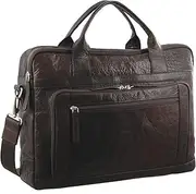 [Pierre Cardin] Rustic Leather Computer/Business Bag (PC2797) Brown