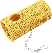 Bird Houses for Outside,Natural Hangable Hammock Swing Nest for Bird | Woven Cage Habitats Toys Hangable Tunnel for Parrot Cockatiel Conure Parakeet Finch Hamster Hummingbird Outdoors Play Exploration