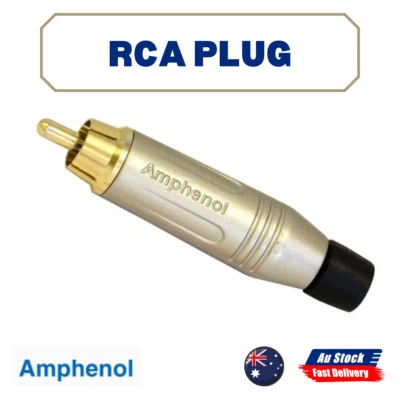 RCA PLUG AMPHENOL BLACK COLOUR