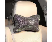 Carwales 2 Pcs Colorful Bling Car Neck Pillow for Car Seat Driver, Auto Seat Headrest Cushion Driving Relax Neck Support Crystal Rhinestone Diamond Rainbow