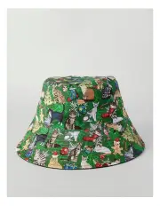 [Kenji] Reversible Xmas Bucket Hat in Green