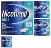 Nicotinell 2mg Gum Mint 4 X 204 | Total 816 Pieces. Expiry 2026/27