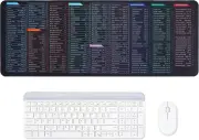 Keyboard Shortcuts Mouse Mat,Quick Key Super Large Gaming Mouse Pad,Anti-Slip Co