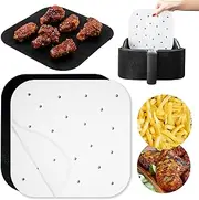 Air Fryer Parchment Paper Liners Compatible with Cosori, Ninja Foodi Grill, Cuisinart TOA, Nuwave Brio, Dash, Gourmia, GoWise, Instant Pot Vortex, Chefman, Emeril Lagasse, Power Airfryer | 100 Sheets