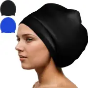 Extra Large Swimming Cap for Long Hair, Silicone Swim Cap Designed for Dreadlock