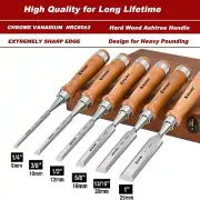 EZARC Japanese Nomi Chisel 6 piece Set Wood carpenter Tool latest ver With Box