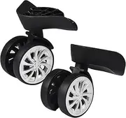 Ｗoowayo 1 Pair Luggage Suitcase Wheels, Plastic Universal Mute Swivel Wheel Replacement Luggage Travel Suitcase Parts