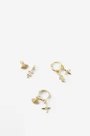 [Rubi] Rubi - Charm Huggie Set - Up celestial multi charm gold OS UP CELESTIAL MULTI CHARM GOLD