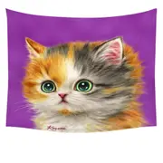 Kids Kittens Designs Adorable Staring Cat Tapestry