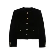 [Blazé Milano] Blazé Milano Button-fastening Cotton-blend Jacket I NUMERIC BLACK