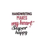 HANDWRITING MAKES MY HEART SUPER HAPPY HANDWRITING LOVERS HANDWRITING OBSESSED NOTEBOOK A BEAUTIFUL: LINED NOTEBOOK / JOURNAL GIFT,, 120 PAGES, 6 X 9