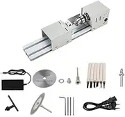 BJinegely Mini Lathe Beads Polisher Machine, Micro Multifunction Lathe Woodworking Wood DIY Tool Set