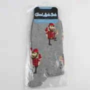 Lumberjack Socks Adult size 7-12 by Good Luck Sock Novelty Gift Gray & plaid New