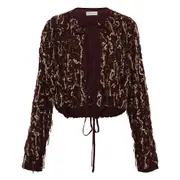 [Dries Van Noten] Sequined Self-Tie Jacket
