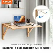 Wall Mounted Folding Table, Wall Mounted Drop Leaf Tables, Solid Wood Floating Desk for Dining, Laundry Room, Office, 31.5" x 23.58" x 17.24" Fold Down Desk