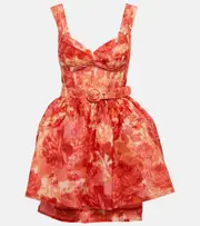 [Zimmermann] Zimmermann High Tide linen and silk minidress AU 16 pink