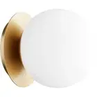 Quorum 1 Light Globe Wall Ceiling Mount -in Aged Brass - 339-1-80