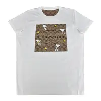在飛比找Yahoo奇摩購物中心優惠-COACH C字LOGO聯名款史努比設計純棉短袖T恤(女款/