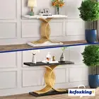 Console Table Modern Coffee Narrow Side Desk Storage Rack Marble Office