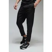Mens Black Man Active Cropped Tapered Jogger