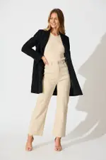 Prato Coat Full Length Sleeve in Black 8