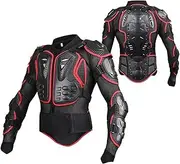 Motorbike Armour Jacket Full Body Armour Biker Jacket Protective Vest Children's Motorcycle Equipment Motorcycle Jacket Dorsal Motorcycle Cross Scooter ATV Enduro Man or Woman,XL,Red