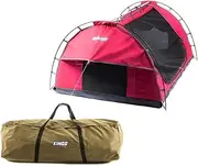 [Adventure Kings] Pink Camping Double Swag Dome Tent + Canvas Bag Heavy-Duty 4X4