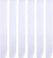 BBTO 6 Pieces White Sashes Blank for Pageants 2025 Blank Satin Sash Plain Sashes