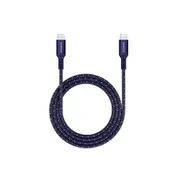 Microdia ExeCable Tweed PD240W USB-C Charging Data Sync Cable Cord 1.8m Navy