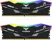 TEAMGROUP T-Force Delta Alpha RGB DDR5 Ram 64GB Kit (2x32GB) 6000MHz (PC5-48000) CL38 Intel XMP 3.0 & AMD Expo Compatible Desktop Memory Module Ram Black FF7D564G6000HC38JDC01