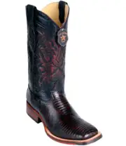 Los Altos CHERRY Teju LIZARD Square Toe TPU Rubber Sole Western Boot EE+ 8260718