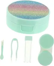 [HAWILLOSCH] 1 Set Stylish Frosted Lens Case Lens Boxes for Home Travel Leak Design Compact Portable Eyewear Storage for Daily Use and Vacations