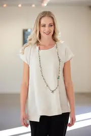 Linen Stepped Top--VIG-VL001