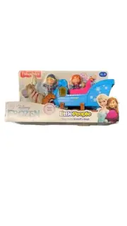 NIB Fisher Price Disney Frozen Kristoff's Sleigh Sled Little People With Anna.