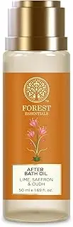 Forest Essentials After Bath Oil Lime Saffron Oudh | Ayurvedic Scented Natural After Shower Oil | For Nourished & Moisturised Skin