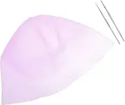 SHERCHPRY 1Set Reusable Silicone Hair Coloring Caps with Crochet Hooks for DIY Hair Dyeing for Home and Salon Use Easy to Results Convenient Hair Tinting Tool
