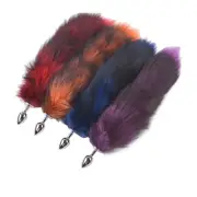 Fox Faux Fur Tail Metal Anal Stainless Steel Butt Plug Bdsm fur,stainless steel