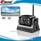 wireless 9600mA rechargeable magnetic reversing camera for truck trailer RV bus